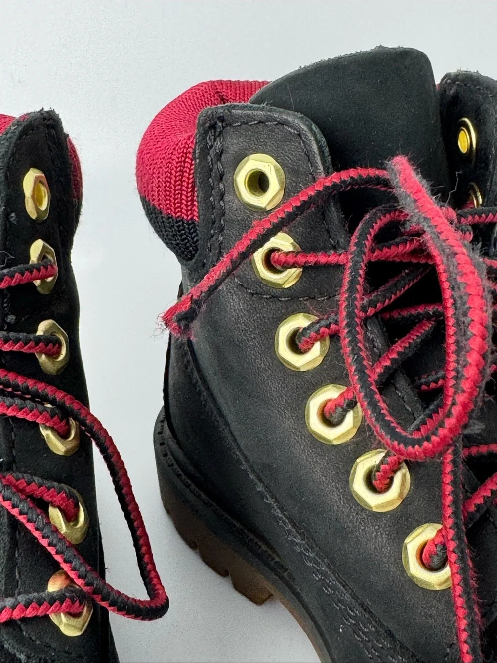 Timberland Black Red Boots - Kids 11